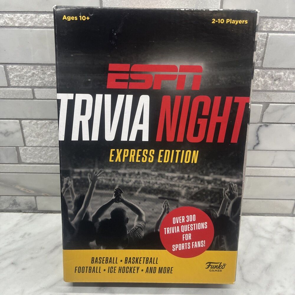 Sports Fan Trivia Game ESPN Trivia Night Express Edition Funko Games All Genres
